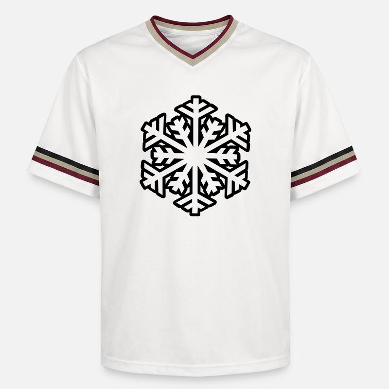 flocon de neige - T-shirt de foot unisexe en mesh - blanc cassé/bordeaux