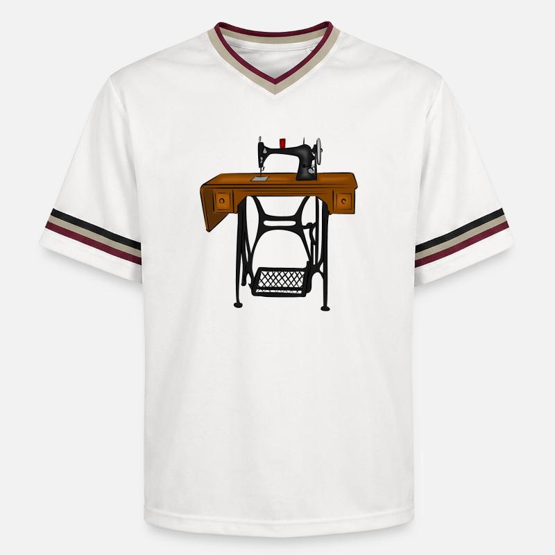 Machine à coudre - T-shirt de foot unisexe en mesh - blanc cassé/bordeaux
