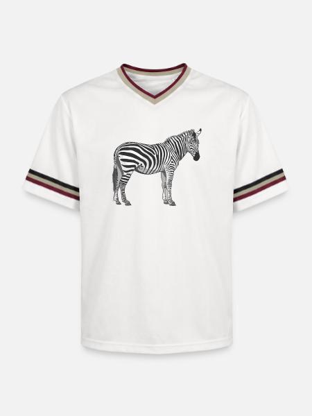le zèbre - T-shirt de foot unisexe en mesh - blanc cassé/bordeaux