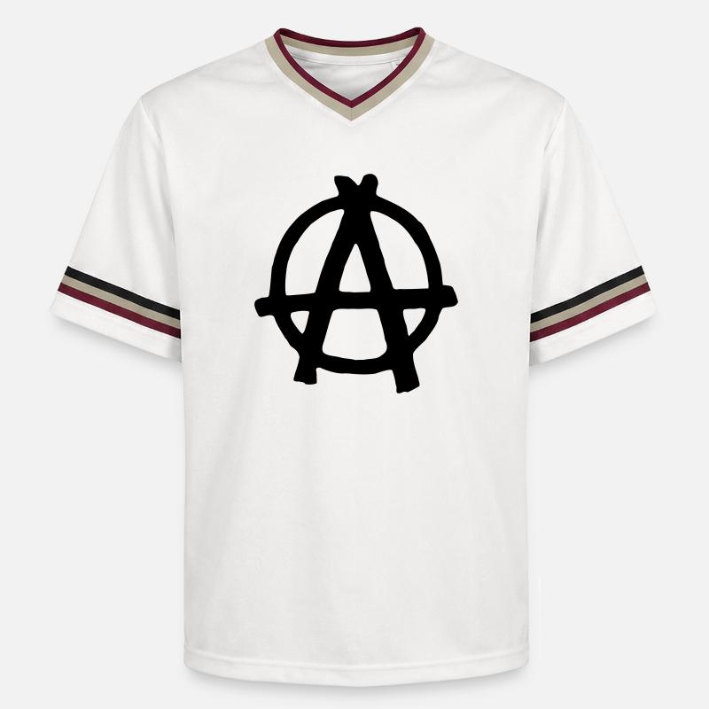 Anarchy - T-shirt de foot unisexe en mesh - blanc cassé/bordeaux