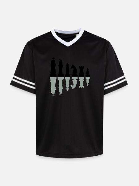 chess - Unisex Football Style Mesh T-Shirt - offwhite/burgundy