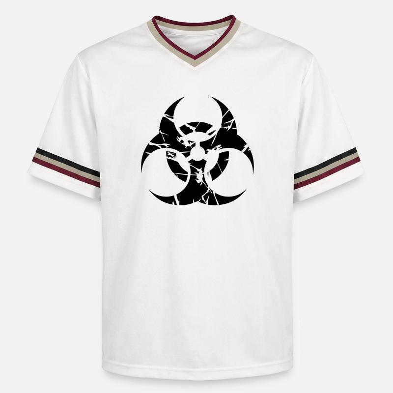 nucléaire - T-shirt de foot unisexe en mesh - blanc cassé/bordeaux