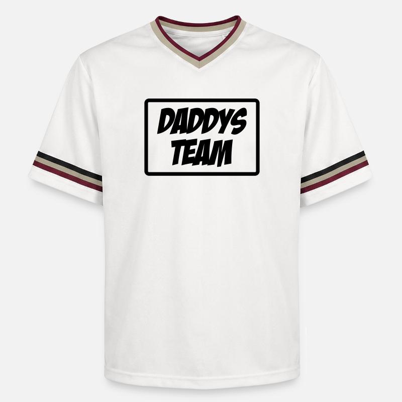 Daddy's Team - T-shirt de foot unisexe en mesh - blanc cassé/bordeaux