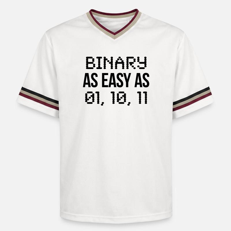 binary - Unisex Football Style Mesh T-Shirt - offwhite/burgundy