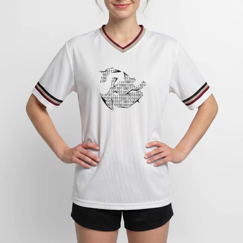 binary code Unisex Football Style Mesh T-Shirt