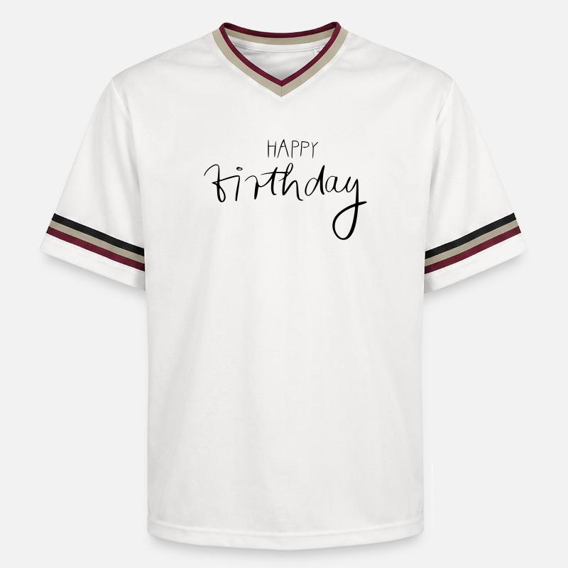 Joyeux anniversaire - T-shirt de foot unisexe en mesh - blanc cassé/bordeaux