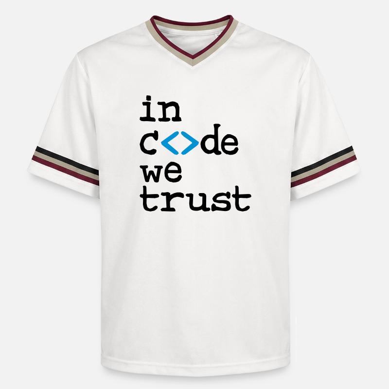in code we trust ! - T-shirt de foot unisexe en mesh - blanc cassé/bordeaux