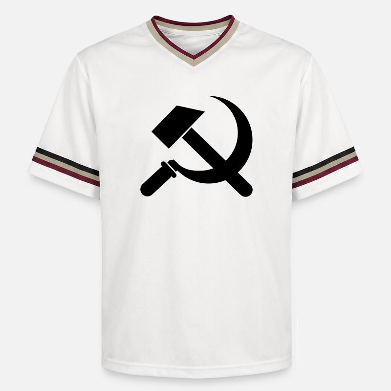 communisme - T-shirt de foot unisexe en mesh - blanc cassé/bordeaux