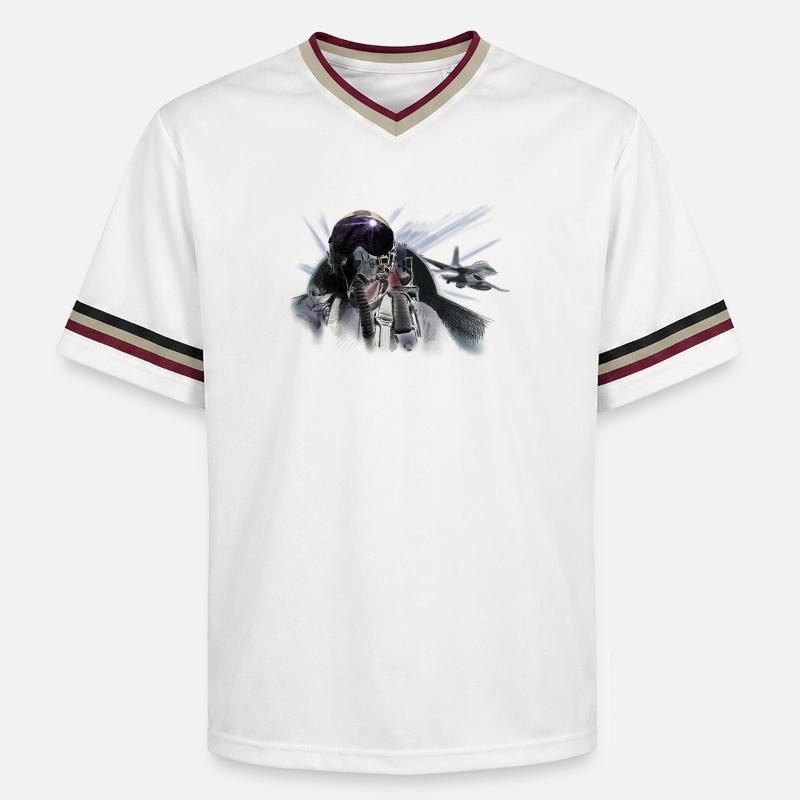 Fighter pilot - T-shirt de foot unisexe en mesh - blanc cassé/bordeaux