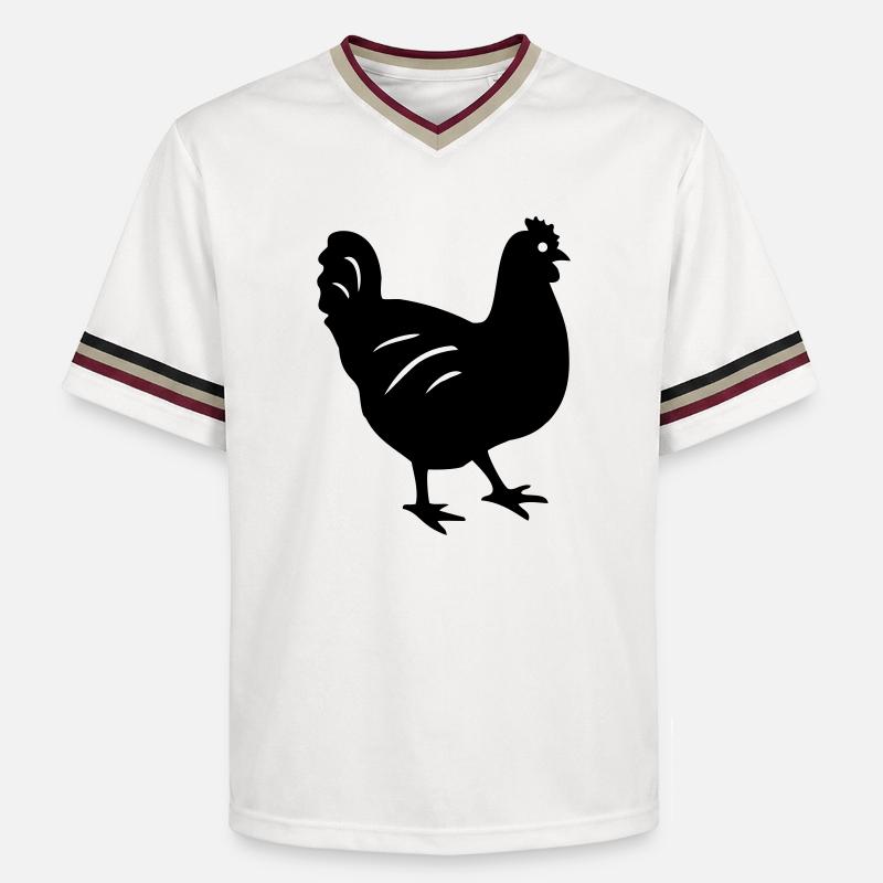 poulet - T-shirt de foot unisexe en mesh - blanc cassé/bordeaux