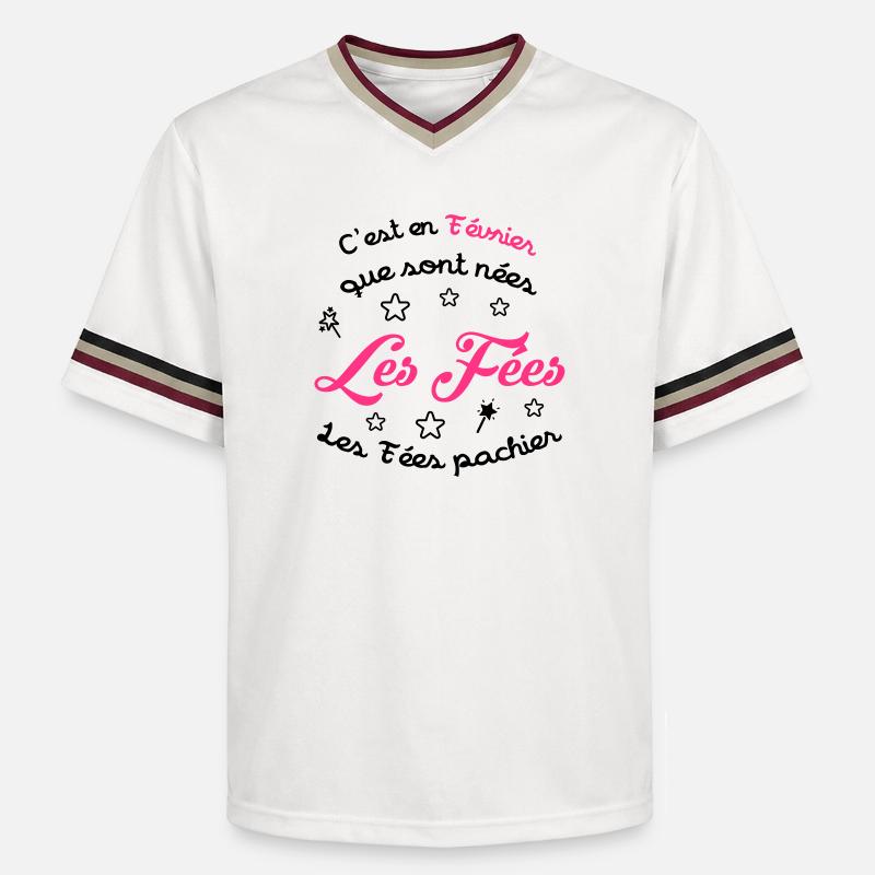 fille / fée / princesse / bébé - T-shirt de foot unisexe en mesh - blanc cassé/bordeaux