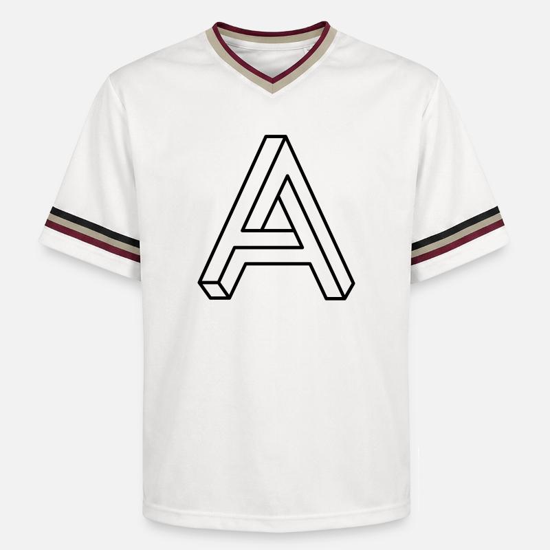 Forme Impossible – Conception d’illusion d’optique - T-shirt de foot unisexe en mesh - blanc cassé/bordeaux