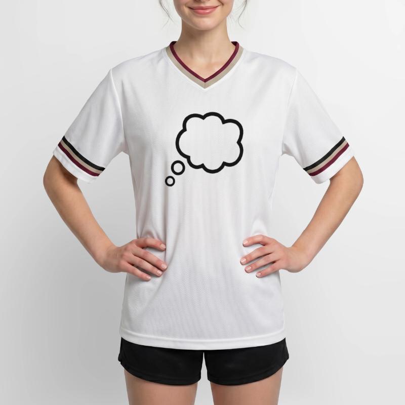 Thinking Bubble Comic Thought Bubble Bubble Thoughts Unisex Football Style Mesh T-Shirt