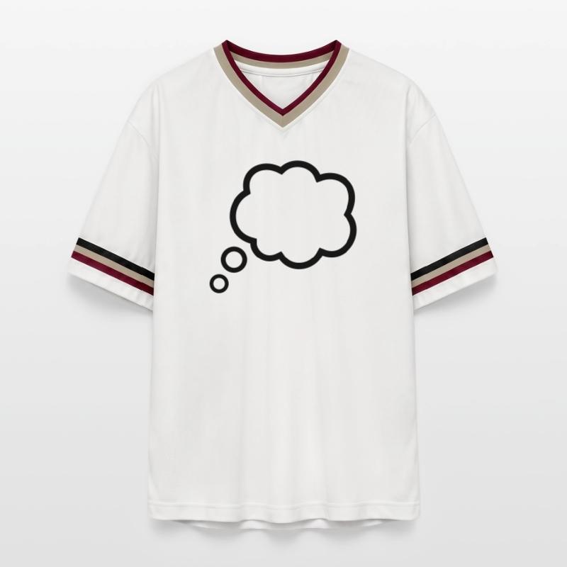 Thinking Bubble Comic Thought Bubble Bubble Thoughts Unisex Football Style Mesh T-Shirt