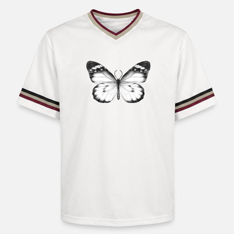 Papillon monochrome - T-shirt de foot unisexe en mesh - blanc cassé/bordeaux