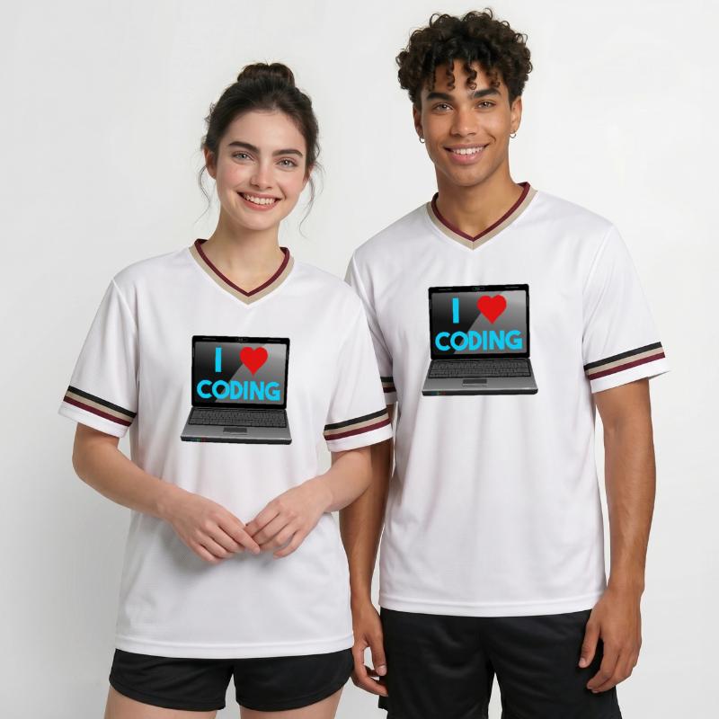 Programming, Programmer, Computer Scientist Unisex Football Style Mesh T-Shirt