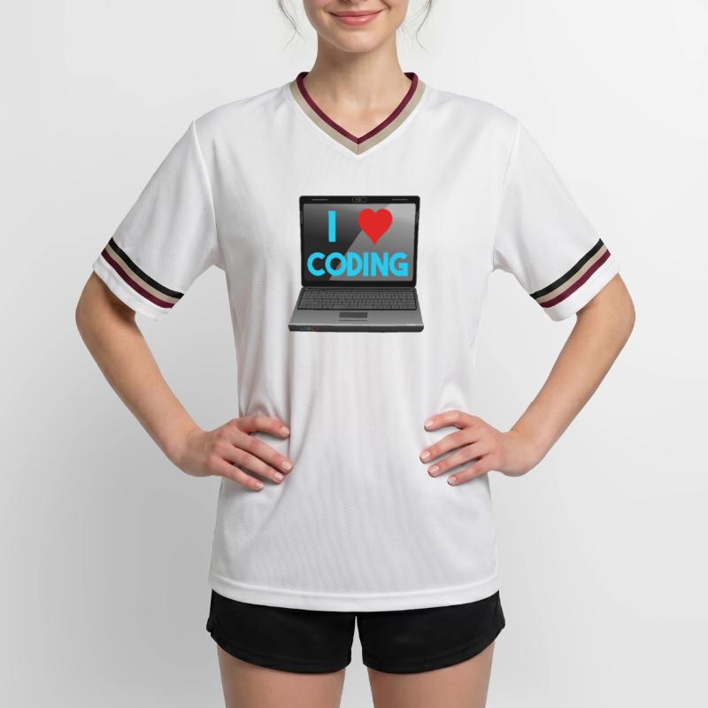 Programming, Programmer, Computer Scientist Unisex Football Style Mesh T-Shirt