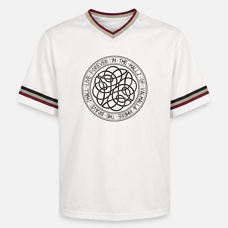 Vikings - T-shirt de foot unisexe en mesh - blanc cassé/bordeaux