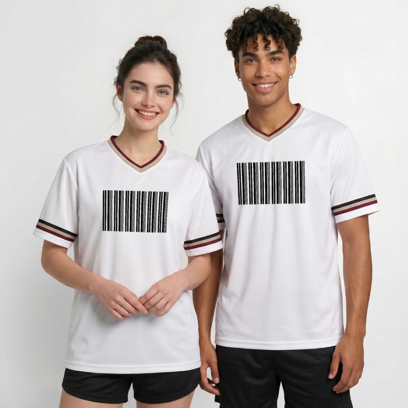 Conception de technologies informatiques pour nerds de code-barres T-shirt de foot unisexe en mesh