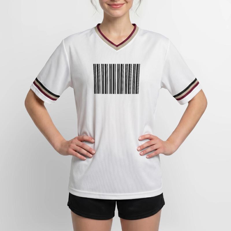 Barcode Barcode Nerd IT Technology Design Unisex Football Style Mesh T-Shirt