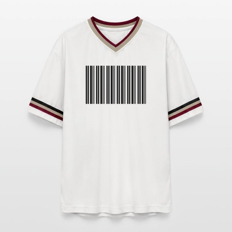 Barcode Barcode Nerd IT Technology Design Unisex Football Style Mesh T-Shirt