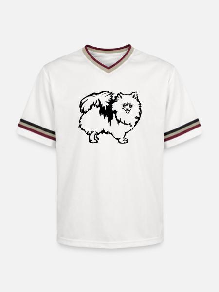 Spitz nain - T-shirt de foot unisexe en mesh - blanc cassé/bordeaux