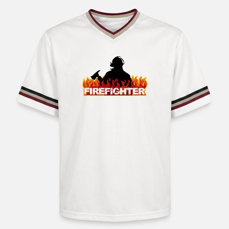 Pompier - T-shirt de foot unisexe en mesh - blanc cassé/bordeaux