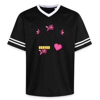 Beste Große Schwester Loading - Unisex Football Style Mesh T-Shirt - Offwhite/Bordeaux - Vorne - AI Model Male 178 light (178cm) & AI Model Male 178 dark (178cm)