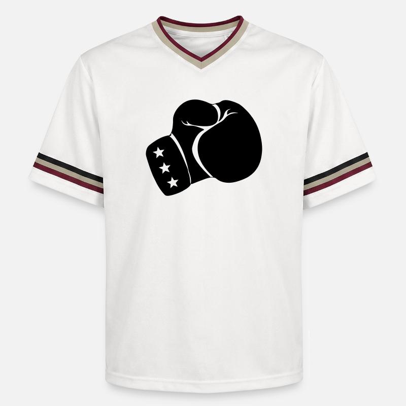 Boxe gant de boxe - T-shirt de foot unisexe en mesh - blanc cassé/bordeaux