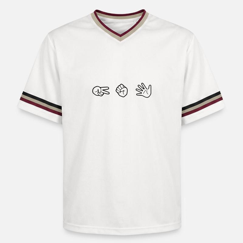 Ciseaux Papier de pierre - T-shirt de foot unisexe en mesh - blanc cassé/bordeaux