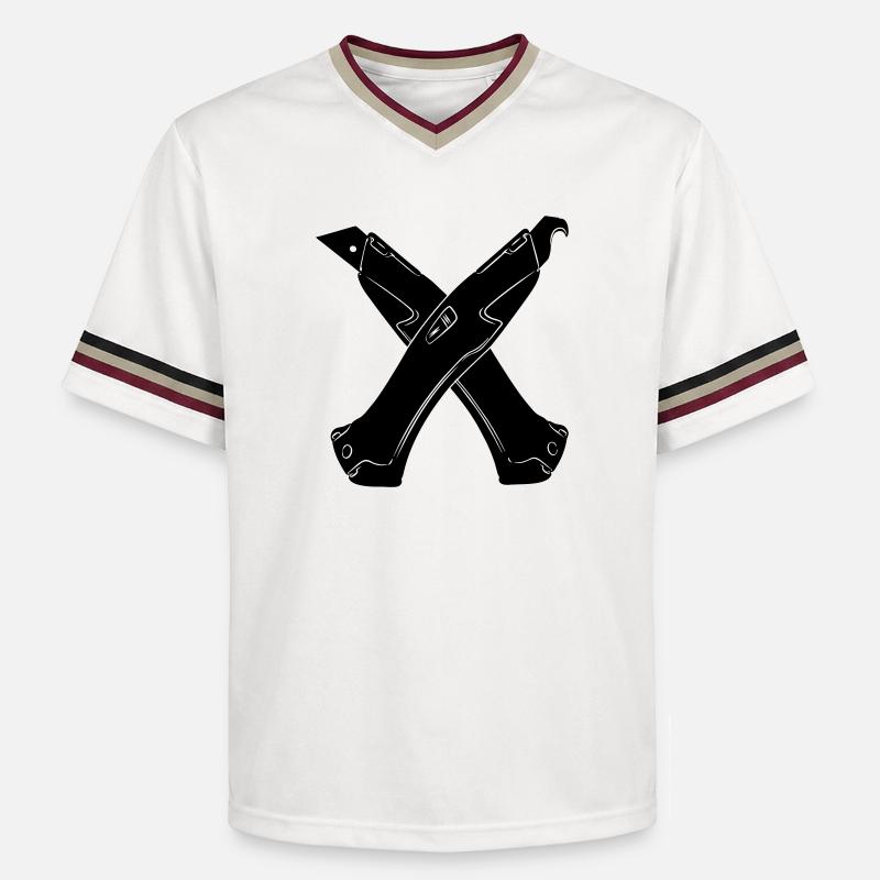 couteau stanley 5 - T-shirt de foot unisexe en mesh - blanc cassé/bordeaux