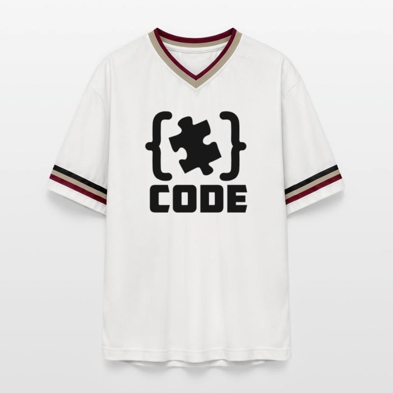 programmeur Code résolution de pièces de puzzle T-shirt de foot unisexe en mesh