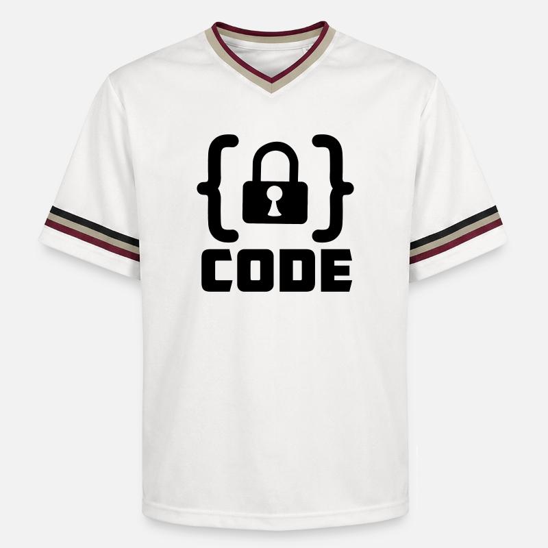 Code avec programmateur de verrouillage - Unisex Football Style Mesh T-Shirt - blanc cassé/bordeaux