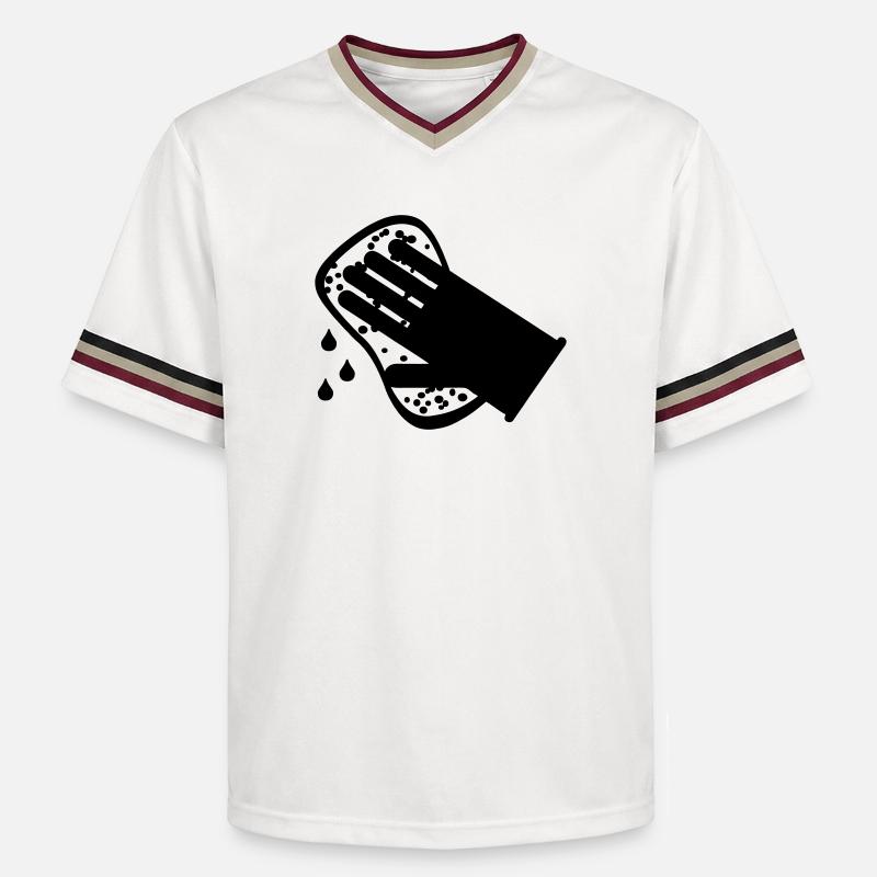 Lave-glace plus propre - T-shirt de foot unisexe en mesh - blanc cassé/bordeaux