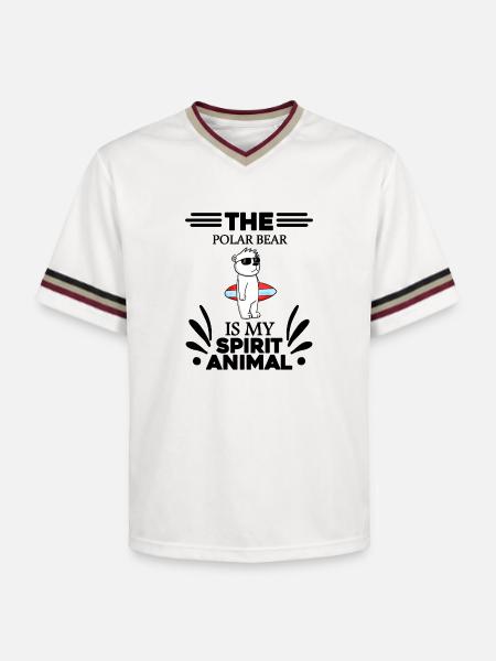 Polar Bear Polar Bear Bear - Unisex Football Style Mesh T-Shirt - offwhite/burgundy