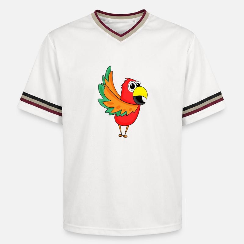 Jungle de perroquets - T-shirt de foot unisexe en mesh - blanc cassé/bordeaux