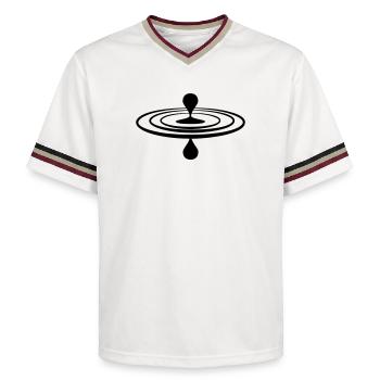 Drop water mindfulness logo - Unisex Football Style Mesh T-Shirt - offwhite/burgundy - Front - AI Model Male 178 light (178cm) & AI Model Male 178 dark (178cm)