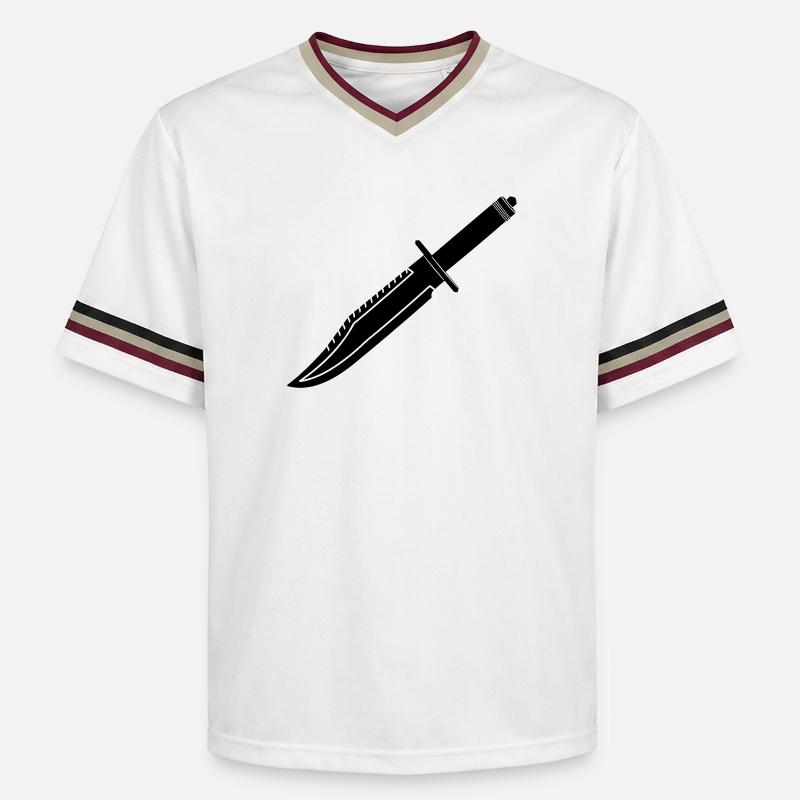 Couteau Rambo long - T-shirt de foot unisexe en mesh - blanc cassé/bordeaux