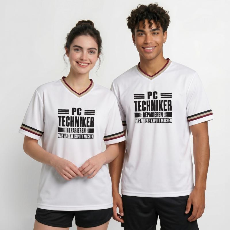 Service Technician Support Solution Devis Service PC T-shirt de foot unisexe en mesh