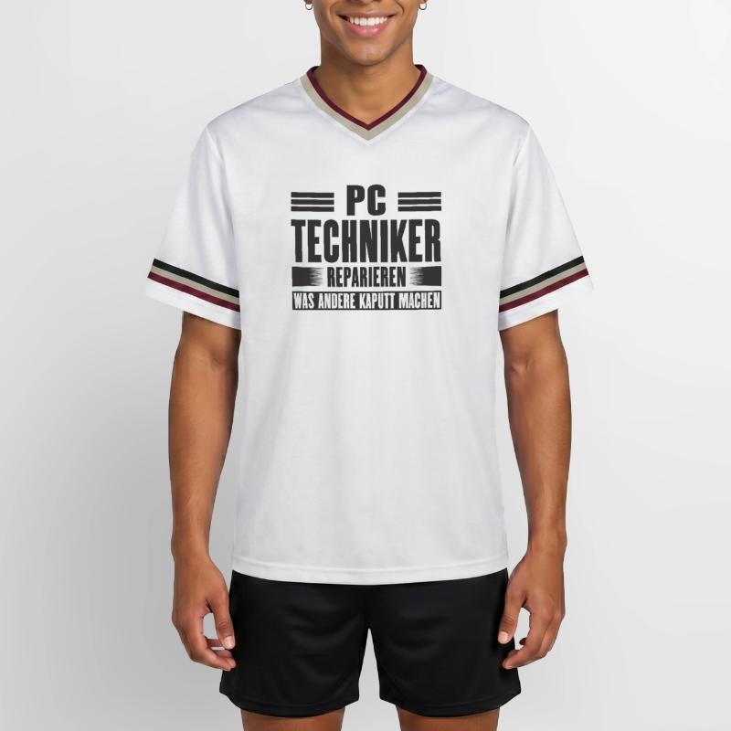Service Technician Support Solution Devis Service PC T-shirt de foot unisexe en mesh