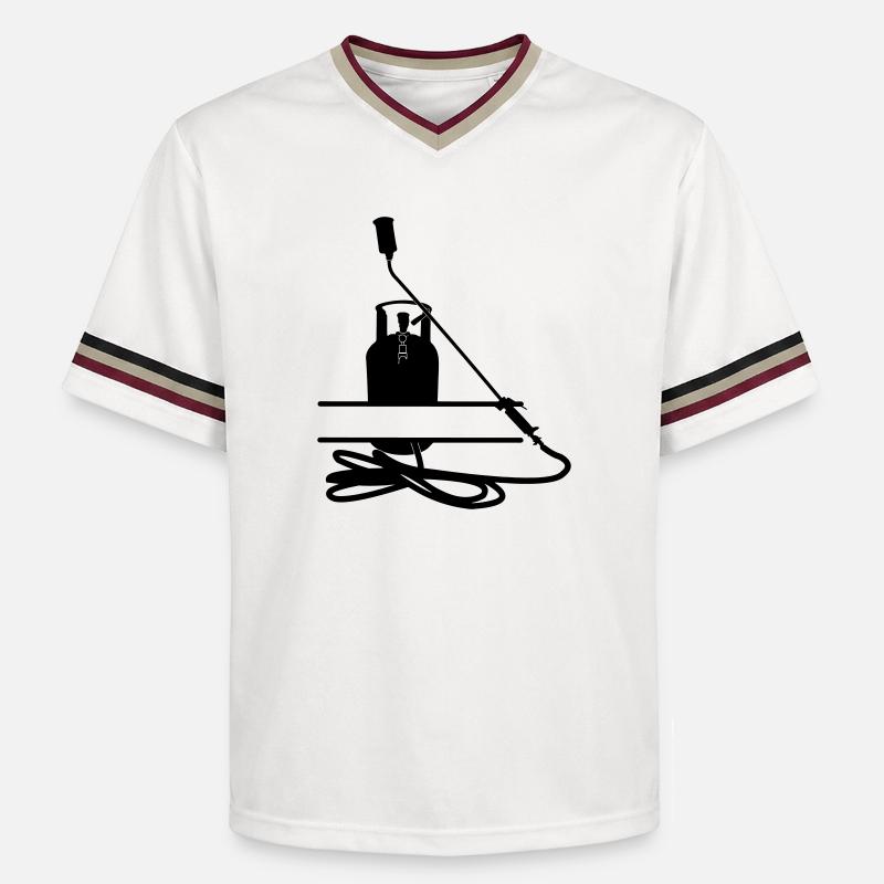 Dachdeckerfirma Monogramm transparent - Unisex Football Style Mesh T-Shirt - Offwhite/Bordeaux