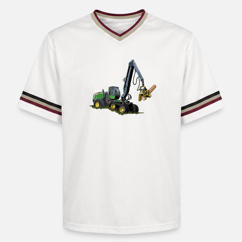 Moissonneuse-batteuse, Moissonneuse-batteuse - T-shirt de foot unisexe en mesh - blanc cassé/bordeaux