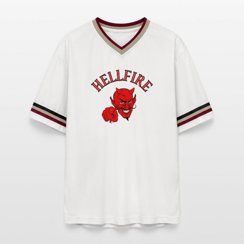 Devil, Satan, Devil, Hellfire Unisex Football Style Mesh T-Shirt