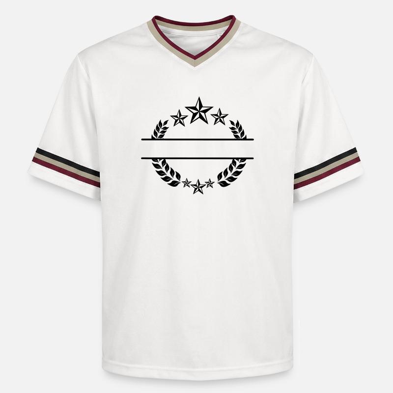 Couronne de laurier avec étoiles - T-shirt de foot unisexe en mesh - blanc cassé/bordeaux