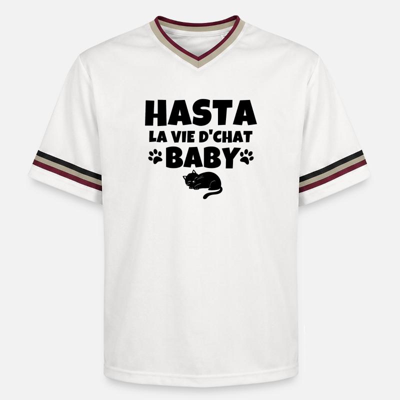 chat, chat mignon, chat doux - T-shirt de foot unisexe en mesh - blanc cassé/bordeaux
