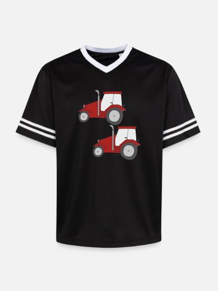 traktoren - Unisex Football Style Mesh T-Shirt - Offwhite/Bordeaux