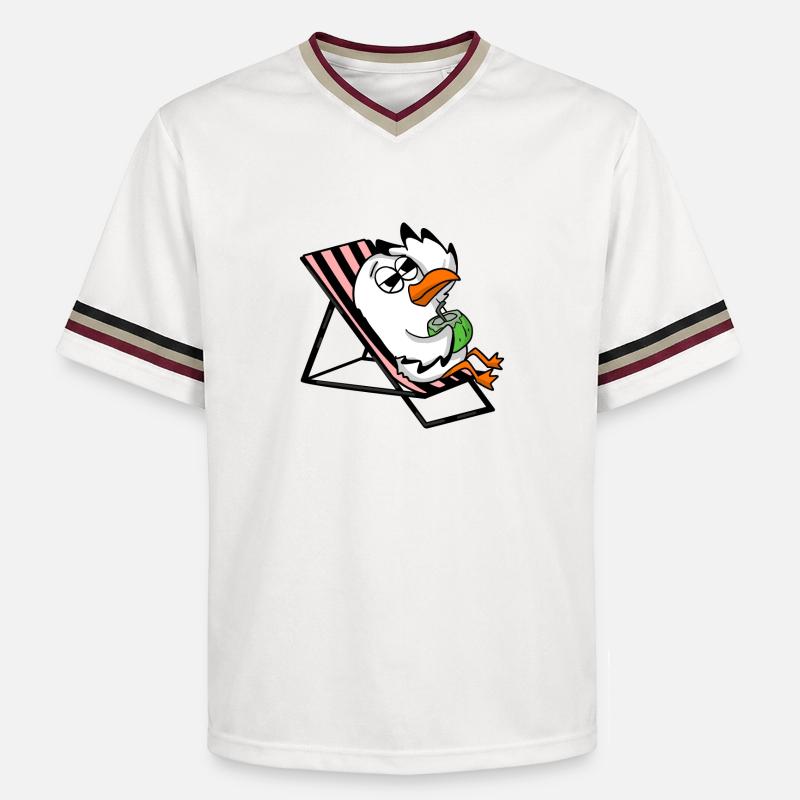 Mouette - T-shirt de foot unisexe en mesh - blanc cassé/bordeaux