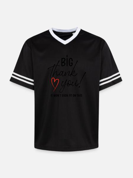 A BIG THANK YOU - Unisex Football Style Mesh T-Shirt - Offwhite/Bordeaux