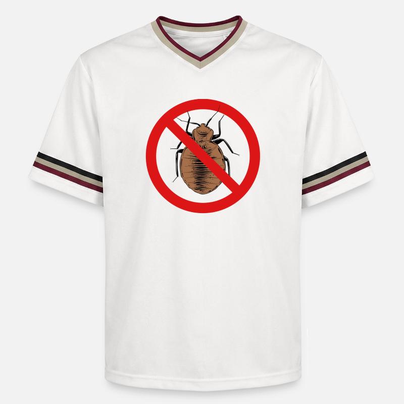 bed bug, bed bug - Unisex Football Style Mesh T-Shirt - offwhite/burgundy