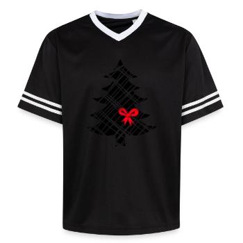 Weihnachtsbaum - Unisex Football Style Mesh T-Shirt - Offwhite/Bordeaux - Vorne - AI Model Male 178 light (178cm) & AI Model Male 178 dark (178cm)